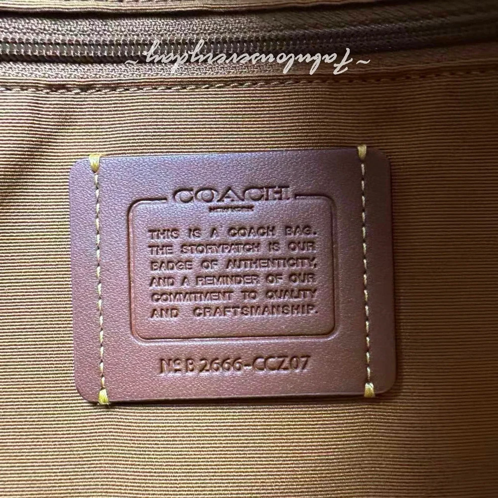 COACH Easton Tote Bag In Smooth leather/Gold/Maple CCZ07 NWT